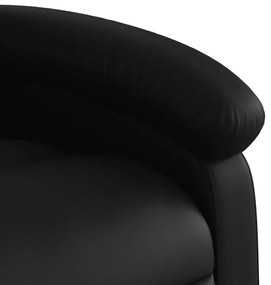 Poltrona massagens reclinável elétrica couro artificial preto