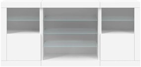 Aparador com luzes LED 142,5x37x67 cm branco