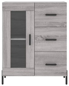 Armário alto 69,5x34x180 cm derivados de madeira sonoma cinza