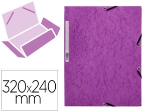 Pasta de Elásticos Q-Connect Din A4 com Abas Violeta