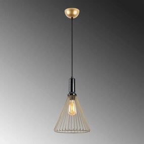 Candeeiro de Teto Dear – Dourado Brilhante – 24 x 24 x 140 cm