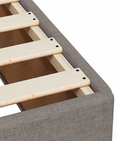 Estrutura de cama 90x190 cm tecido cinza-acastanhado