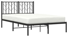 Estrutura de cama com cabeceira 120x200 cm metal preto