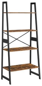 Estante tipo escada com estrutura em bambu, 4 prateleiras | VASAGLE | 140 x 63,5 x 35,5 cm | BCB020B01.