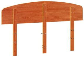 Cabeceira 150 cm madeira de pinho maciça castanho-mel