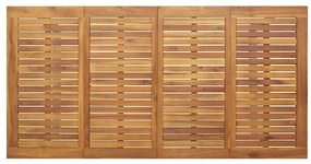 Mesa de Jantar Externa vidaXL Cinza 180x90x75 cm Aço e Madeira Sólida