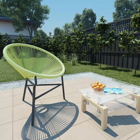 vidaXL Cadeira Acapulco para jardim vime PE verde