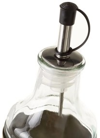 Galheteiro Vidro e Metal Dourado