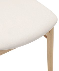 Cadeiras de jantar com almofadões 2 pcs madeira maciça natural