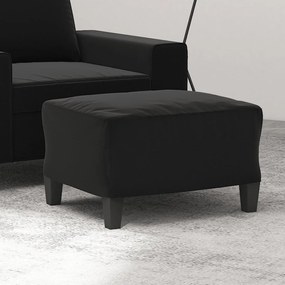 vidaXL Apoio de pés tecido de microfibra 60x50x41 preto