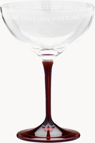 Taças de champanhe de cristal I Love You, conjunto de 2
