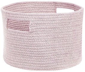 Conjunto de 2 cestos em algodão rosa pastel CHINIOT Beliani