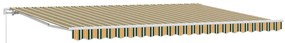 Toldo Retrátil Manual Verde e Amarelo 500x300 cm