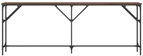 Mesa consola 200x29x75 cm derivados madeira carvalho castanho