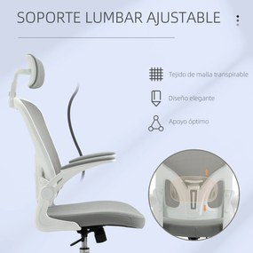 Vinsetto Cadeira de Escritório de Malha Ergonómica Cadeira de Escritór