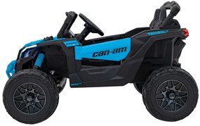 Buggy elétrico para Crianças ATV CAN-AM Maverick 24V 4x4 Rodas Espuma EVA, Assentos couro ecológico Azul