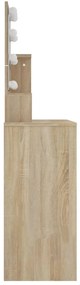 Toucador com LEDs 86,5x35x136 cm carvalho sonoma