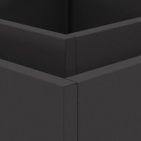 Fogueira Quadrada vidaXL Preta 60x60x30 cm em Aço