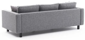 Sofá de 3 Lugares Kale – Cinzento – 222 x 83 x 91 cm