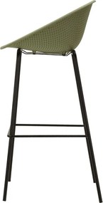 CONJUNTO DE 2 BANCOS DE BAR IBIZA 50X50X98 CM (ALTURA DO ASSENTO 75 CM) VERDE E PRETO