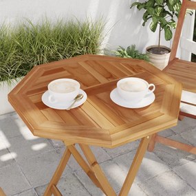 vidaXL Tampo de mesa octogonal 60x60x2,5 cm madeira de teca maciça