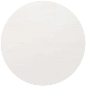 Tampo de mesa pinho maciço Ø80x2,5 cm branco