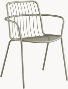 Cadeiras de jardim empilháveis com braços Alisea, conjunto de 2