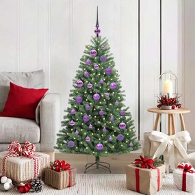 vidaXL Árvore de Natal Articulada Artificial Verde 120 cm PVC e Metal