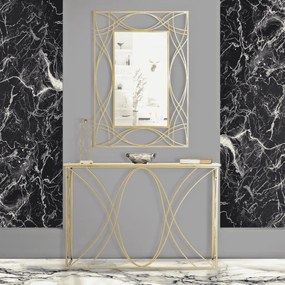 MESA CONSOLA EXY 120X40X80 CM DOURADO