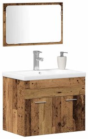 Conjuntos 2 pcs Marrom Madeira 61 x 39 x 18 cm Madeira Composta