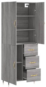 Armário alto 69,5x34x180 cm derivados de madeira sonoma cinza