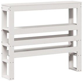 Cama sem colchão 75x190 cm madeira de pinho maciça branco