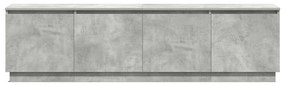 Gabinete de TV com LED Cinza Concreto 180x38x49 cm Madeira de Engenhar