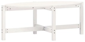 Mesa de centro 118x63x45 cm madeira de pinho maciça branco
