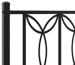 Estrutura de cama com cabeceira 135x190 cm metal preto