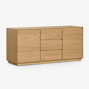 Aparador Retangular 140x45 Cm Em Mdf Burundi Castanho Roble - Sklum