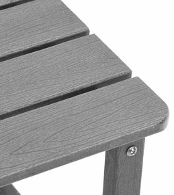 Mesa lateral Adirondack Cinza-claro 38x38x45 cm HDPE