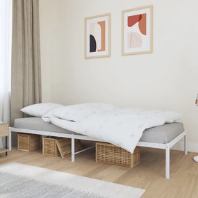 vidaXL Estrutura de cama 100x190 cm metal branco
