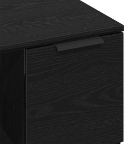 Mesa de Café vidaXL Preto Carvalho 50x50x36 cm Madeira Engenharia