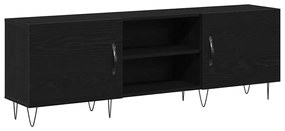 Armário para TV vidaXL Preto Carvalho 150x30x50 cm Madeira engenheirad