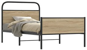 Estrutura cama s/ colchão derivados de madeira carvalho sonoma