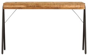 Secretária em madeira de mangueira maciça 118x50x75 cm