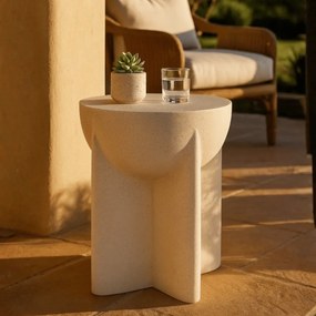 MESA DE APOIO Ø 33,5X48,5 CM CREME