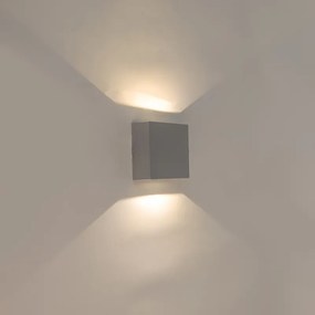 Luminária de parede cinza IP54 incl. LED - Squad Moderno