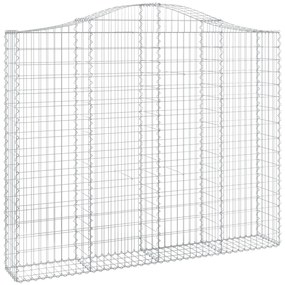 Cestos gabião arqueados 7pcs 200x30x160/180cm ferro galvanizado