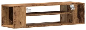 Armário de TV de Parede vidaXL em Madeira Antiga 100x30x26,5 cm em Mad