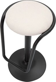 BANCO DE BAR COM ELEVADOR DESTINY Ø 41X61-83 CM BRANCO E PRETO