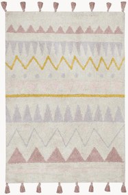 Tapete infantil lavável artesanal em algodão Azteca