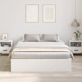 Estrutura de Cama de Armazenamento Branca 160x200 cm
