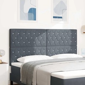 vidaXL Cabeceira de Veludo Argyle Manual Cinzento escuro 180 cm Veludo